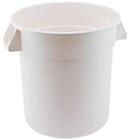 Winco White Heavy Duty Round Trash Can, 10 Gallon