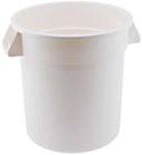 Winco White Heavy Duty Round Trash Can, 20 Gallon