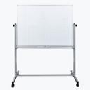 Luxor White Mobile Magnetic Combination Ghost Grid/Whiteboard, 51.5 x 20.5x 65.5 inch
