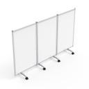 Luxor 3-Panel Mobile Magnetic Whiteboard Room Divider