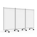 Luxor 3-Panel Mobile Magnetic Whiteboard Room Divider