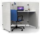 Luxor Reclaim 4-Panel Acoustic Work Pod, 73 x 62.75 x 54.5 inch