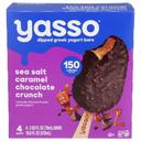 Yasso Sea Salt Caramel Chocolate Crunch Dipped Greek Yogurt Bar, 4 count -- 8 per case