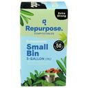 Repurpose Extra Strong 3 Gallon Capacity Compostable Small Bin Bags, 50 count -- 6 per case