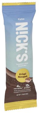 Nicks Keto Krispi Nougat Protein Bar, 1.76 Ounce -- 12 per case
