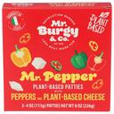 Mr Burgy Peppers and Plant-Based Cheese Patties, 8 Ounce -- 6 per case
