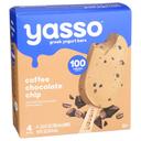 Yasso Coffee Chocolate Chip Greek Yogurt Bar, 4 count -- 8 per case