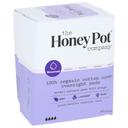 The Honey Pot Organic Cotton Cover Overnight Pads with Wings, 12 count
