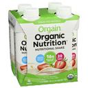 Orgain Organic Strawberries and Cream Grass Feed Protein Nutritional Shake, 44 Fluid Ounce -- 3 per case