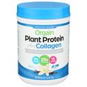 Orgain Vanilla Bean Plant Protein Plus Collagen Powder, 25.6 Ounce