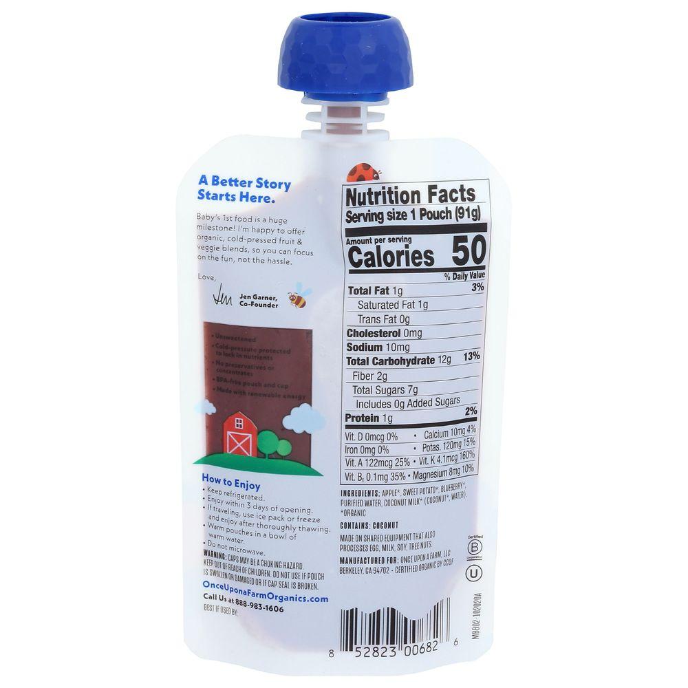 Once Upon a Farm Organic Apple Sweet Potato Blueberry Coconut Milk