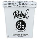 Rebel Cookies and Cream Ice Cream, 1 Pint -- 8 per case