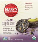 Marys Gone Crackers Organic Seaweed and Black Sesame Cracker, 5.5 Ounce -- 6 per case