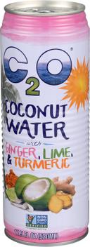 C2O Coconut Water with Ginger Lime and Turmeric, 17.5 Fluid Ounce -- 12 per case