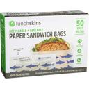 Lunchskins Paper Shark Sandwich Bag - 50 count per pack -- 12 packs per case