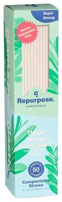 Repurpose Flexible Compostable Straw - 50 count per pack -- 20 packs per case