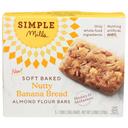Simple Mills Soft Baked Nutty Banana Bread Almond Flour Bar, 5.99 Ounce -- 6 per case