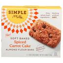 Simple Mills Soft Baked Spiced Carrot Cake Almond Flour Bar, 5.99 Ounce -- 6 per case