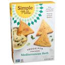 Simple Mills Mediterranean Herb Veggie Pita Cracker, 4.25 Ounce -- 6 per case