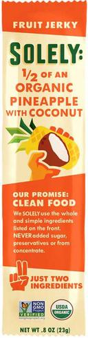 Solely Organic Pineapple with Coconut Fruit Jerky, 0.8 Ounce -- 12 per case