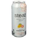 Steaz Antioxidant Brew Organic Zero Calorie Peach Mango Iced Green Tea, 16 Fluid Ounce -- 12 per case