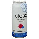 Steaz Antioxidant Brew Organic Blueberry Pomegranate Iced Green Tea, 16 Fluid Ounce -- 12 per case