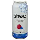 Steaz Antioxidant Brew Organic Blueberry Pomegranate Iced Green Tea, 16 Fluid Ounce -- 12 per case