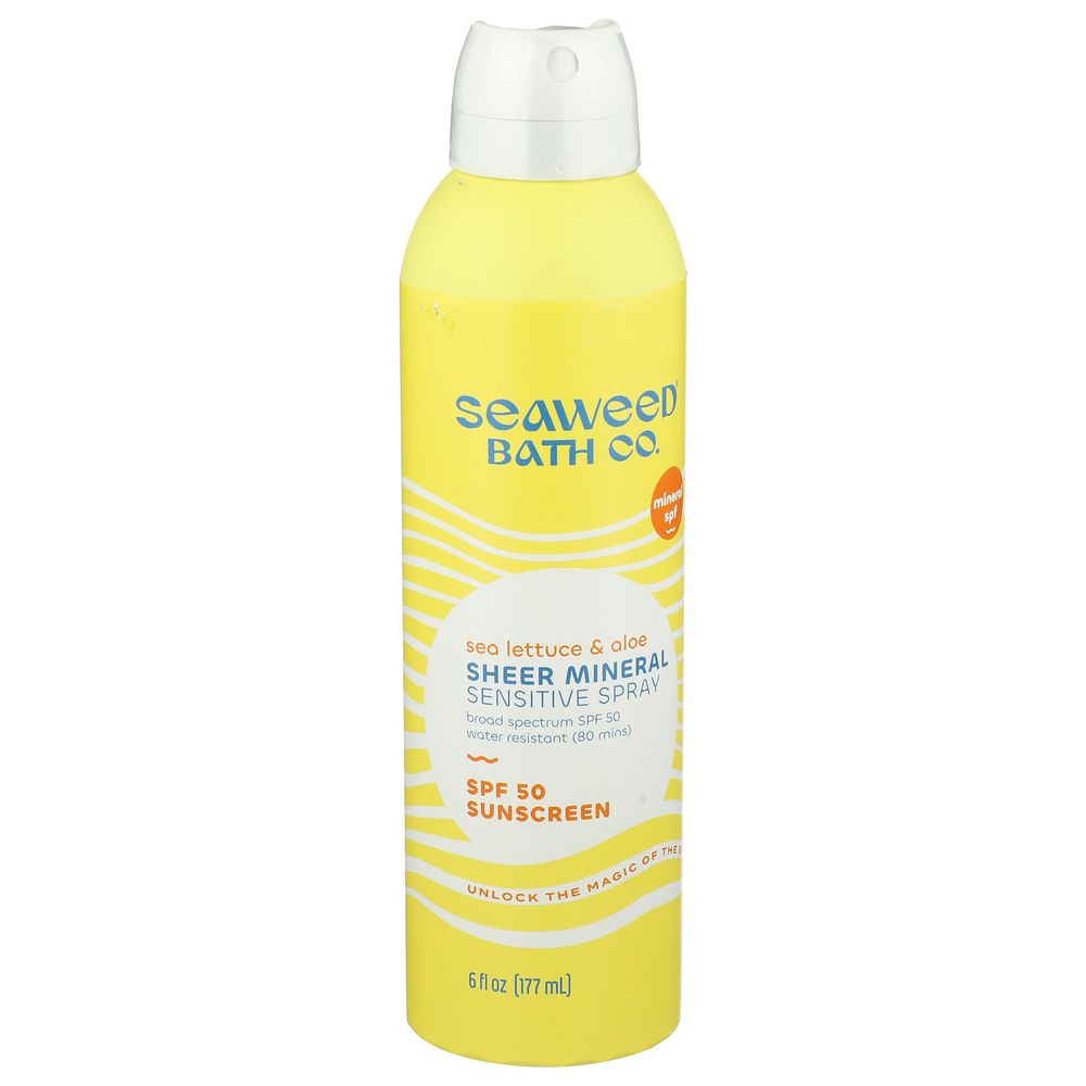 Seaweed Sheer Mineral Sensitive Sunscreen Spray, 6 Fluid Ounce