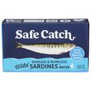 Safe Catch Skinless and Boneless Wild Sardines in Water, 4.4 Ounce -- 12 per case