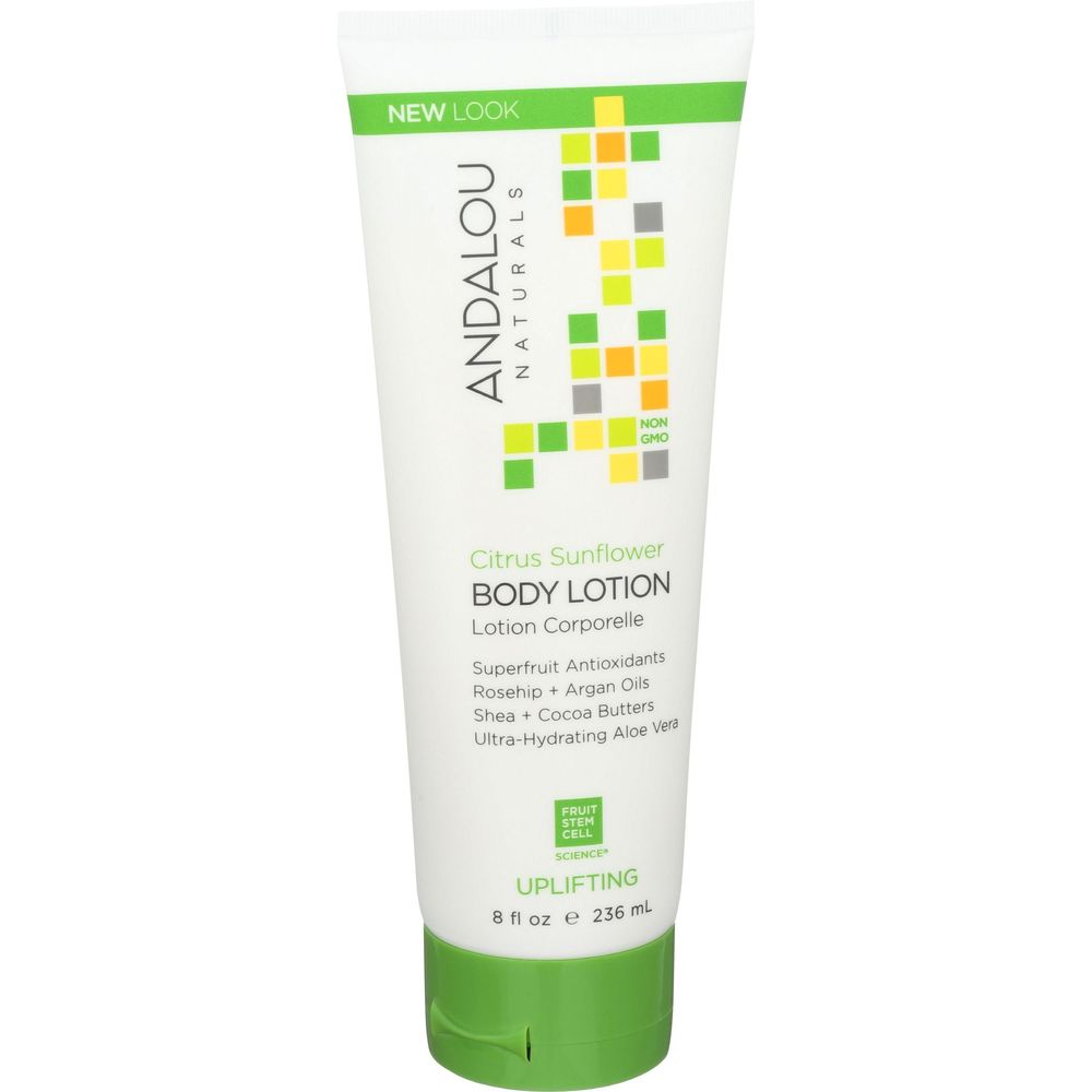 Andalou Naturals Citrus Sunflower Uplifting Body Lotion, 8 Ounce