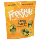 Freestyle Snacks Lemon Garlic Green Olives, 4 Ounce -- 6 per case