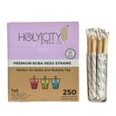 Holy City Straw Company Wrapped Boba Reed Straw, 7.9 inch -- 1500 per case