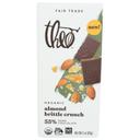 Theo Organic Almond Brittle 55 Percent Dark Chocolate Bar, 3 Ounce -- 12 per case
