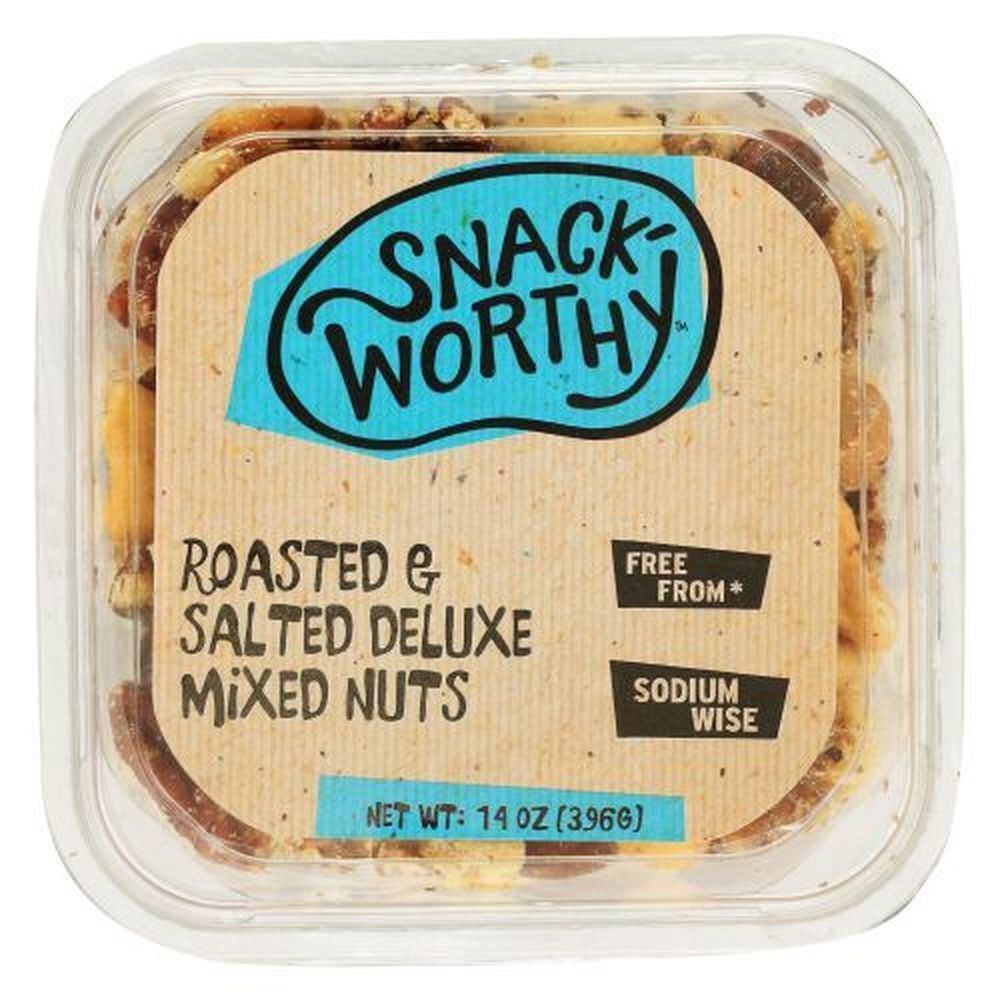 Snackworthy Roasted and Salted Deluxe Mixed Nuts, 14 Ounce -- 12 per case