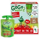 GoGo Squeez Apple Strawberry On The Go Applesauce, 3.2 Ounce - 4 per pack -- 12 packs per case.