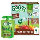 GoGo Squeez Apple Cinnamon On The Go Applesauce, 3.2 Ounce - 4 per pack -- 12 packs per case.