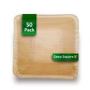 Dtocs Palm Leaf 5 inch Square Disposable Bowl -- 50 per case