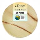 Dtocs Palm Leaf 12 inch Round Dinner Plate -- 25 per case