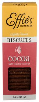 Effies Homemade Lightly Sweet Cocoa Biscuits, 7.2 Ounce -- 12 per case