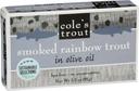 Coles Smoked Rainbow Trout in Olive Oil, 3.2 Ounce -- 10 per case