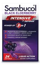 Sambucol 5 in 1 Intense Defense Plus Echinacea Elderberry Softgels, 24 count