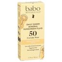 Babo Botanical SPF 50 Daily Sheer Mineral Sunscreen Fluid, 1.7 Fluid Ounce