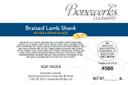 Bonewerks Culinarte Braised Lamb Shank Meat - Fully Cooked -- 12 per case.