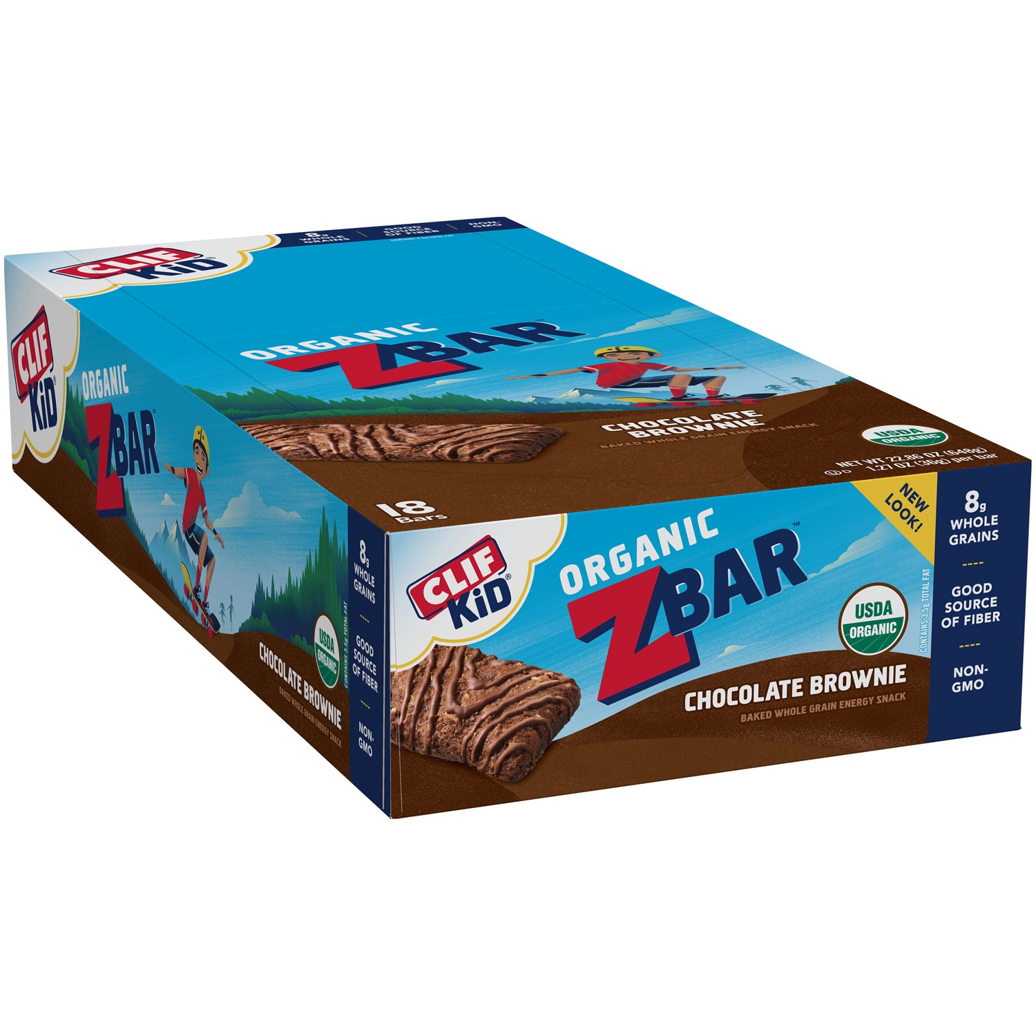 Clif Kid Zbar Organic Chocolate Brownie Snack Bar -- 162 per case.