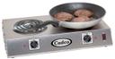 Cadco Portable Stainless Double Hot Plate with Tubular Elements, 21 1/4 x 4 1/8 x 12 3/16 inch
