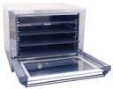 Cadco Half Size Medium Duty 4 Shelf Manual Control Stainless Steel Pizza Convection Oven, 23 5/8 x 18 5/8 x 23 3/4 inch