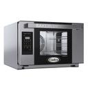 Cadco Bakerlux LED Panel Half Size 3 Shelf Heavy-Duty Stainless Steel Convection Oven with Digital Controls and Humidity, 23 5/8 x 16 5/8 x 29 inch