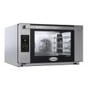 Cadco Bakerlux Touch Panel Full Size 4 Shelf Heavy-Duty Stainless Steel Convection Oven with Digital Controls and Humidity, 31 1/2 x 19 5/8 x 35 1/2 inch