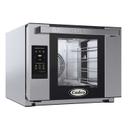 Cadco Bakerlux Touch Panel Half Size 4 Shelf Heavy-Duty Stainless Steel Countertop Convection Oven with Digital Controls and Humidity, 23 5/8 x 19 5/8 x 29 inch