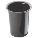 Cal Mil Black Melamine Utensil Condiment Cylinder, 4.5 inch Dia x 5.5 inch Height